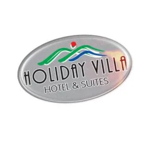 Promotional Resin Coated Labels 74 x 43mm Oval