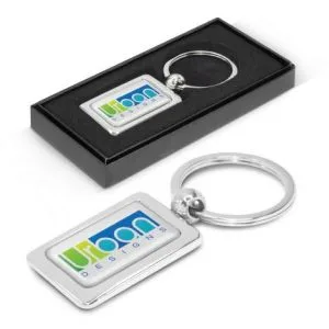 Promotional Rectangular Metal Key Ring