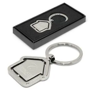 Promotional Spinning House Metal Key Ring