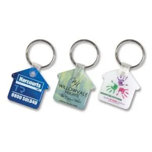 Promotional Flexi Resin Key Ring - House
