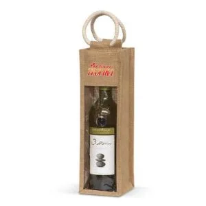 Promotional Serena Jute Wine Carrier