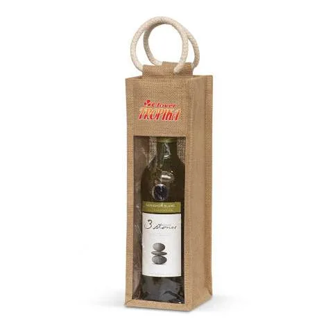 Promotional Serena Jute Wine Carrier