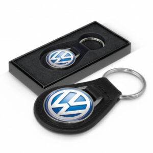 Promotional Baron Leather Key Ring - Round