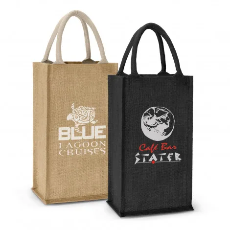 Promotional Donato Jute Double Wine Carrier