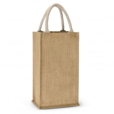 Promotional Donato Jute Double Wine Carrier