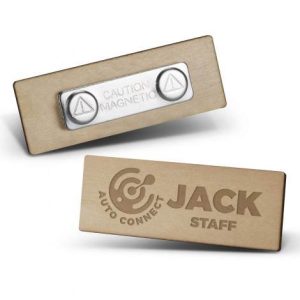 Promotional Magnetic Wooden Badge