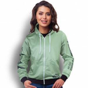 Promotional Custom Womens Sports Zipped Hoodie