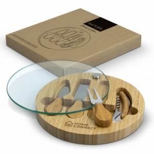 Promotional NATURA Glass & Bamboo Cheese Board